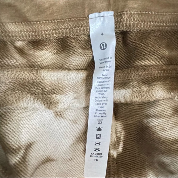 New LULULEMON Warm Down Jogger Tie Dye Earth Day Sand Size 4 - Picture 10 of 11